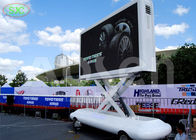 el remolque digital móvil llevado al aire libre de la muestra de publicidad de lR1G1B p4.81, camión montado llevó la exhibición