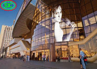 La publicidad al aire libre llevada transparente de la exhibición P10.42 del alto brillo llevó la pared de cristal ligera del vídeo de la malla de la pantalla P10mm