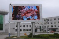 La prenda impermeable llevada fija al aire libre de la exhibición de la publicidad de P6 p8 p10 SMD llevó la pared video llevada del alto brillo de las pantallas para la cartelera