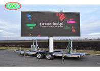 Auto arriba y abajo de la pantalla LED a todo color al aire libre P6 en el remolque para el cine del coche
