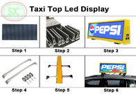 Muestra al aire libre del smd a todo color P 10 LED para el taxi que hace publicidad de las PC de MOQ 10