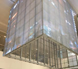 Exhibición llevada transparente de la cortina de la publicidad de HD del vidrio de la ventana interior video de la pantalla llevada P3.91