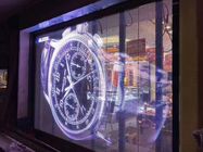 Pared de cortina de cristal P3.91-7.82 LED del centro comercial de la pantalla transparente a todo color de la moda con efecto brillante y claro