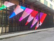 El panel de pared transparente de Mesh Building Facade Advertising Video de la cortina P15.625 Pantalla exhibe la pantalla del LED