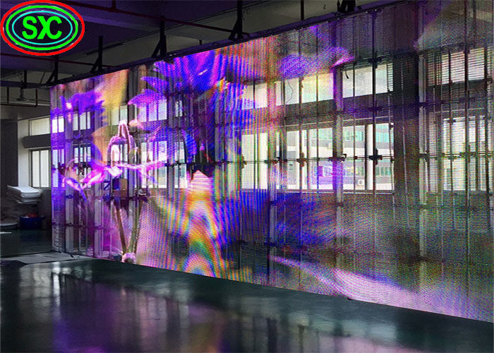 Pantalla de visualización llevada transparente interior del LED de la pantalla P3.91 de la publicidad comercial de la exhibición transparente de la ventana de cristal