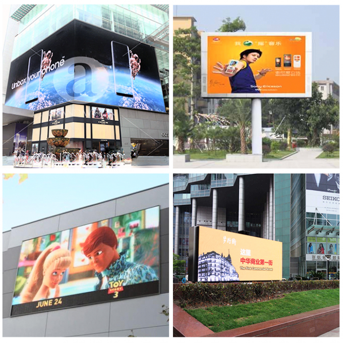 Brillo video llevado al aire libre de la pared P8 de la cartelera de publicidad el alto a presión aluminio de la fundición