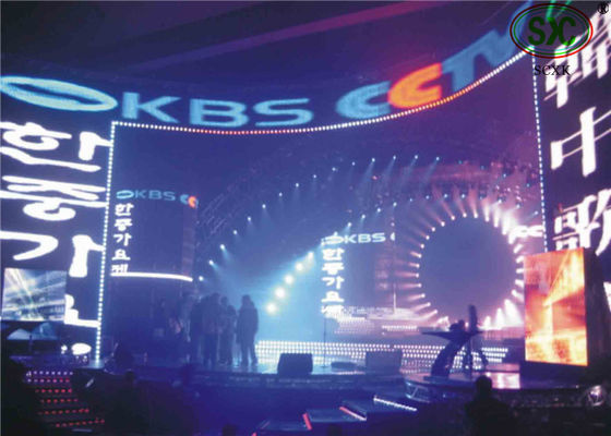 Buen precio HD Full Color P4 Curved Large Led Video Wall Indoor Led Display Alquiler de pantallas en línea