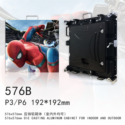 La pantalla llevada de alquiler interior P3 a presión la resolución de aluminio IP43 del gabinete 4K de la fundición