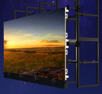 Pantalla de aluminio fundido a presión de color P2 LED / 2500 nits Gran pantalla LED exterior