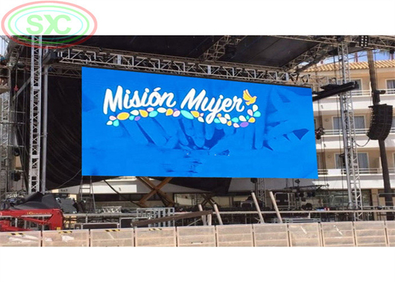 Serie colgante de pantalla LED al aire libre P6 de alquiler de señales LED juegan juegos de fútbol