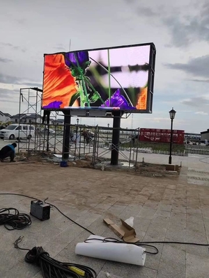 Cartelera al aire libre de la publicidad de Digitaces del soporte de la pared de la pantalla LED P4 del servicio del frente de la tienda