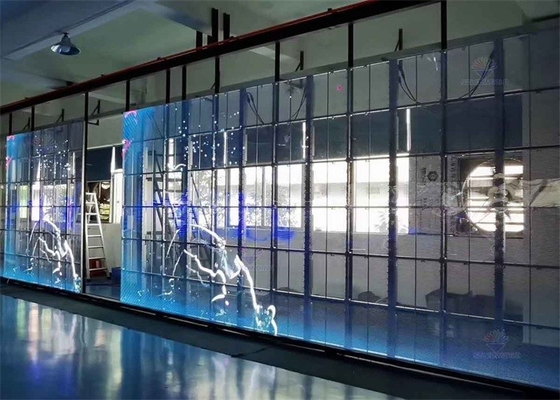 Pantalla LED transparente con chip de obleas, pantalla LED transparente en interiores