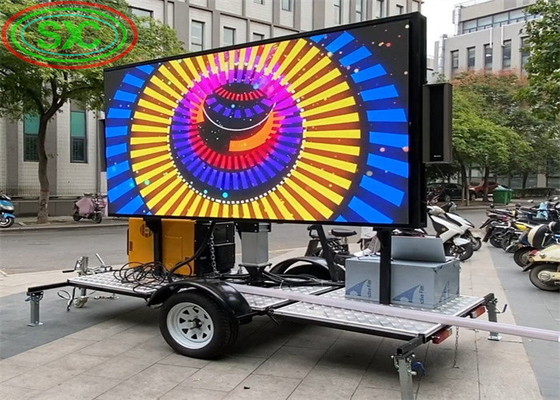 Alta configuración de la función de la pantalla LED a todo color auto del remolque P6