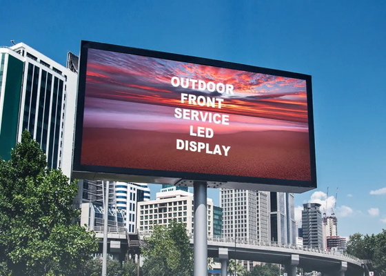 Instalación fija al aire libre Panfletos publicitarios LED de color completo P10 con 10000 puntos/m2 Densidad de píxeles