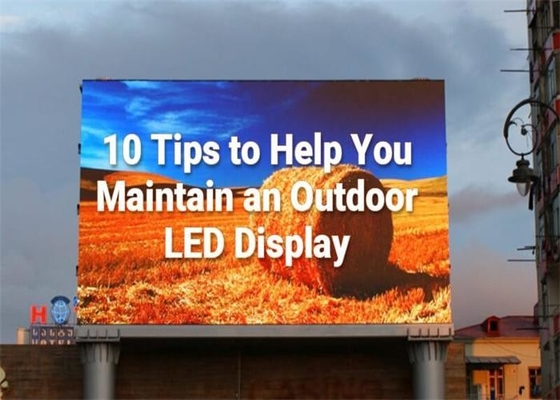 Panel LED de instalación fija de color completo al aire libre P10 con alta tasa de actualización 1920H