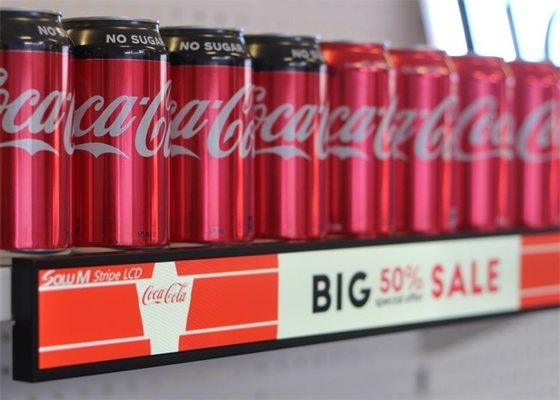Full Color P1.875 LED Shelf Screen 900x60mm 800cd/sqm Indoor Display