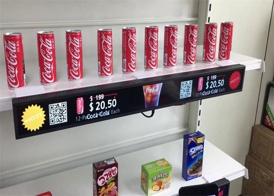 Full Color P1.875 LED Shelf Screen 900x60mm 800cd/sqm Indoor Display