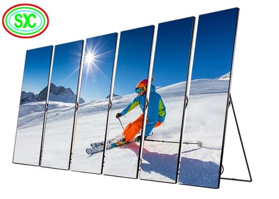 Tamaño de gabinete fino elegante de la exhibición 640mmx1920m m del cartel de P2 LED para los centros comerciales