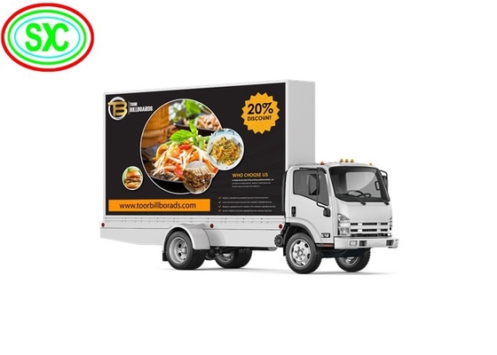 Pantalla LED de camión móvil con frecuencia de fotogramas de 60 Hz para pantallas de lanzamiento de productos móviles