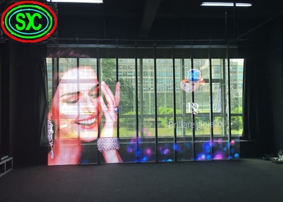 0.2KG/PC Peso del módulo Aluminio Pantalla LED transparente con material de gabinete de aluminio