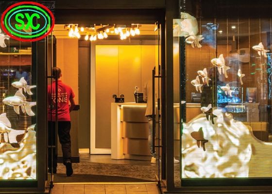 Buen precio G3.91-7.82 Pantalla LED transparente, resistente al agua IP43 y gabinete ligero para una fácil instalación en línea