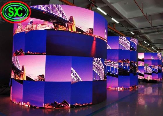 Buen precio Pantalla flexible led de publicidad rodante, pantalla led curva digital Video P10 smd 3535 en línea