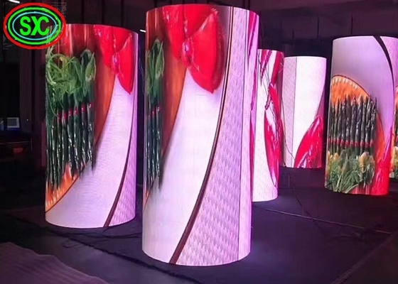 Pantalla cilíndrica de la pantalla LED de la publicidad fija interior P4 garantía de 5 años