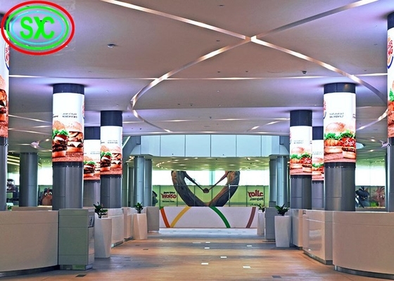Ángulo amplio interior flexible SMD2020 de opinión de la pantalla LED P3 de la cortina para el centro comercial