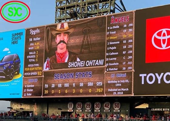 Pantalla LED SMD P10 para estadio, IP65, resistente al agua, 5000 cd/m2 de brillo