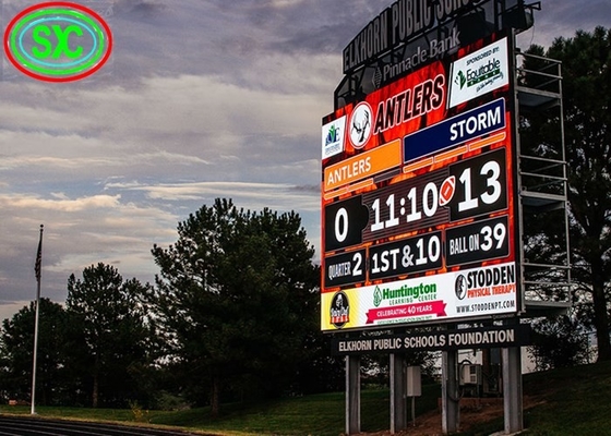 Alquiler de aluminio fundido de estadio de gran angular pantalla LED pantalla P10 IP65 impermeable HD caja de hierro