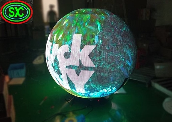 P3.91 360° Exterior Esfera de columna a todo color pantalla LED Edificio cartel