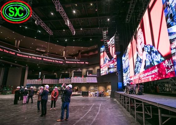 Ángulo de visión amplio a todo color interior de la pantalla LED P3.91 de la publicidad fina estupenda para las alamedas