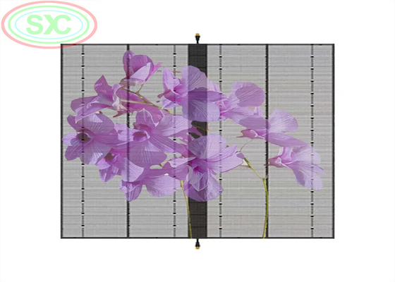 Pantalla LED colgante con pantalla LED transparente con brillo ajustable de 1000*500 mm