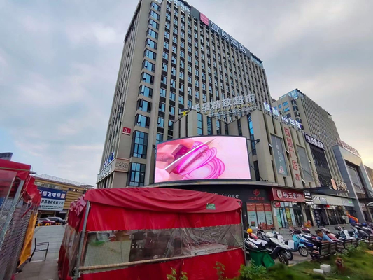 Pantalla LED a todo color al aire libre de ángulo recto P6 90 grados para la esquina derecha