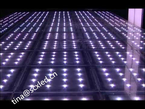 Panel de piso de baile LED portátil de color completo para interiores 4.81mm Pixel 500x500mm Gabinete
