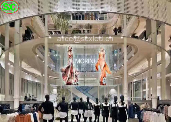 p6.25 pantalla llevada flexible suavemente transparente, sistema de Nova de la pantalla de la pared de cristal de SMD