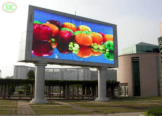 Buen precio El acero y el aluminio llevaron las pantallas de visualización llevadas al aire libre grandes llevadas al aire libre de la exhibición smd3535 del tablero de publicidad P10 en línea