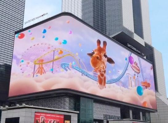 Buen precio Pantalla curva LED para exteriores Pantalla a todo color flexible Ultra clara para ojos desnudos en línea