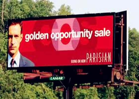 Cartel publicitario LED P10 para exteriores, paso de 10 mm, a todo color, 960x960 mm