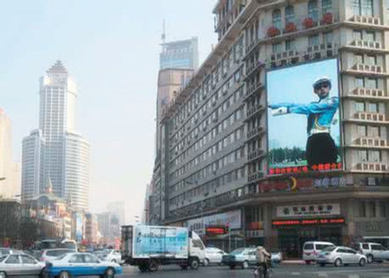 Valla publicitaria LED P10 para exteriores, paso de píxeles de 10 mm, resistente al agua IP65