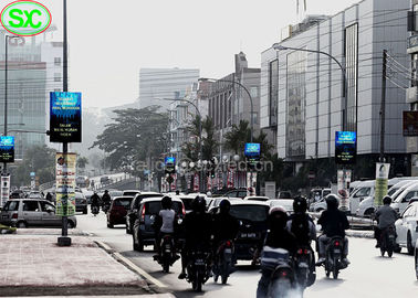 Uso al aire libre de la muestra de la pantalla de la pantalla LED de la publicidad de la calle de P6 WIFI 3G poste