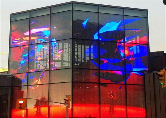 Publicidad de centros comerciales G3.9-P7.81 Display LED transparente ultra delgado con malla