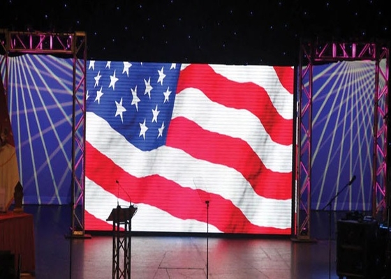 HD Fondo del escenario Slim 500x500mm Armarios LED Cartelera de interior P3.91 Alquiler