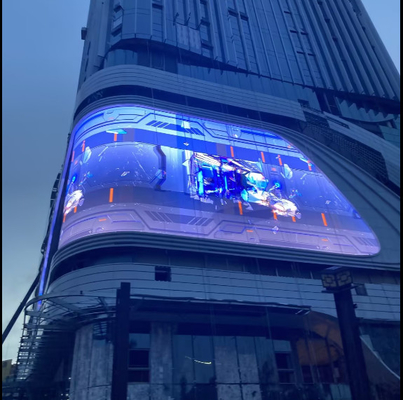 P5 de alta calidad 960X960mm Publicidad Instalación fija Pared de vídeo LED a prueba de agua, soporte diseño de esquina curva,3840hz