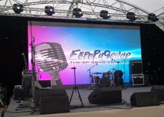 P6 Armario a prueba de agua LED de alquiler de cartel, pantalla de pared de vídeo LED de alto brillo