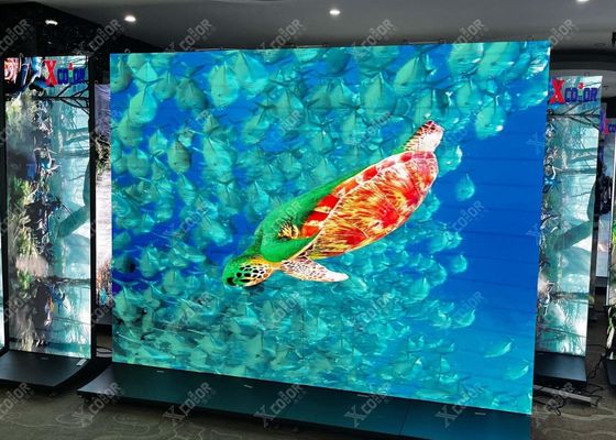 Buen precio Pantalla de escenario grande y ultra clara de color completo P3.91 Pantalla LED transparente con alta tasa de actualización 3840HZ en línea