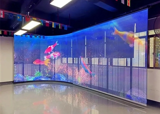 Pantalla LED transparente de interior muy estable con diseño de panel ultra delgado resistente a la intemperie