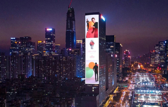 P6 exterior de color completo de pantalla LED fijo gabinete de hierro 3 años de garantía