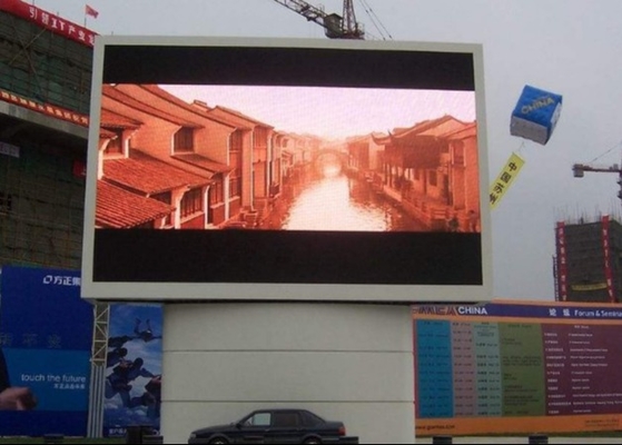 Instalación fija/Alquiler de pantalla LED a todo color, señalización digital junto al camino, pantalla trasera P10 LED
