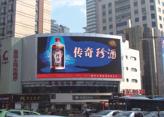Publicidad comercial de la pantalla P10 de HD de la pared video a todo color al aire libre gigante de la pantalla LED
